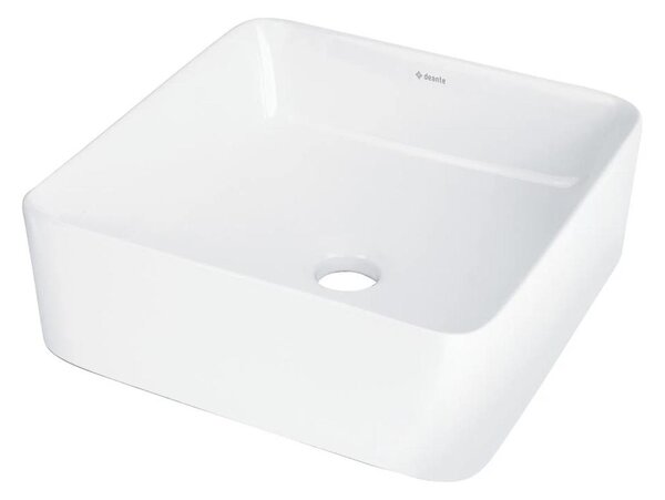 Deante CDJ_6U3S - Umyvadlo na desku JASMIN 34,5x34,5 cm keramika/bílá