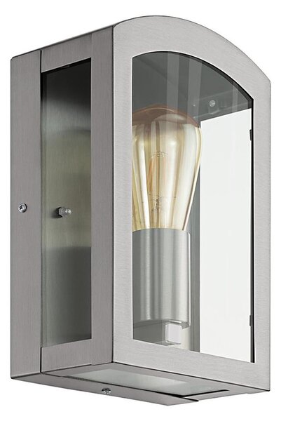 Eglo 97477 - Venkovní nástěnné svítidlo PARETTA 1xE27/60W/230V matný chrom IP44