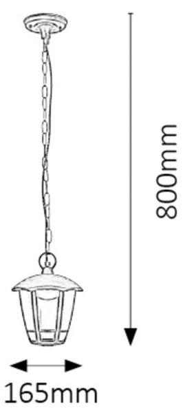 Rabalux 8128 - LED Venkovní závěsné svítidlo SORRENTO LED/8W/230V IP44