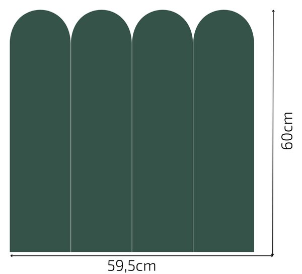 PIPPER. Textilní samolepící tapeta - Oblouk - Zelená barva Barva: Bledá, Velikost: 80cm
