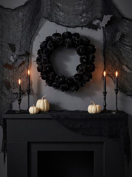 Sinsay - Dekorativní věnec s halloweenským motivem - černá