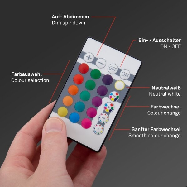 Briloner 7404-016 - LED RGBW Stm. přisazený panel LED/22W/230V 4000K + DO