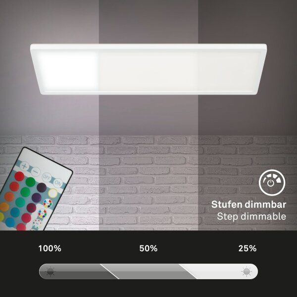 Briloner 7404-016 - LED RGBW Stm. přisazený panel LED/22W/230V 4000K + DO