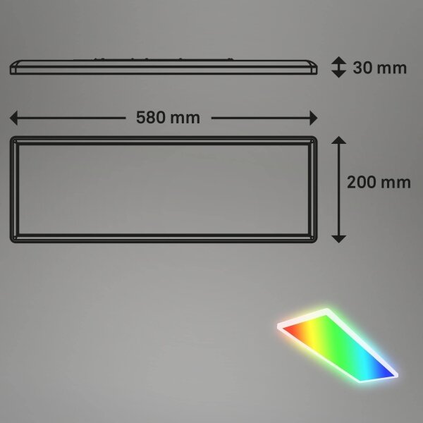 Briloner 7404-016 - LED RGBW Stm. přisazený panel LED/22W/230V 4000K + DO