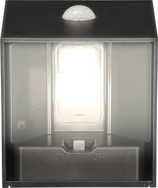 Retlux-LED Solární nástěnné svítidlo se senzorem LED/1W/3,7V 1200 mAh IP44 černá