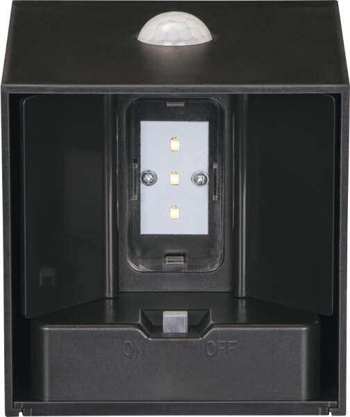 Retlux-LED Solární nástěnné svítidlo se senzorem LED/1W/3,7V 1200 mAh IP44 černá