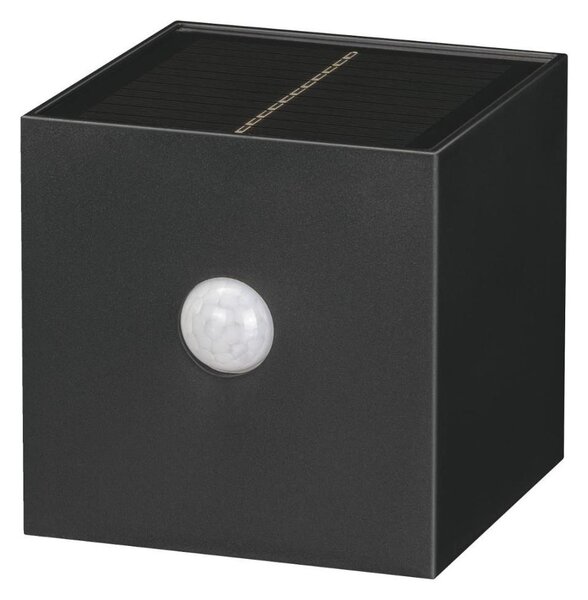 Retlux-LED Solární nástěnné svítidlo se senzorem LED/1W/3,7V 1200 mAh IP44 černá