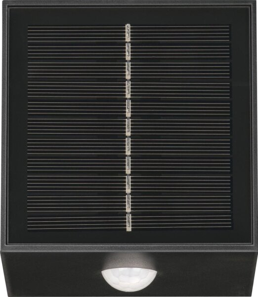 Retlux-LED Solární nástěnné svítidlo se senzorem LED/1W/3,7V 1200 mAh IP44 černá