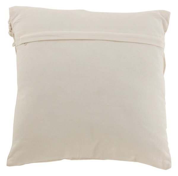 Přírodní polštář s drhaným vzorem a střapci Macramé Cosy - 45*17*45 cm - J-Line by Jolipa