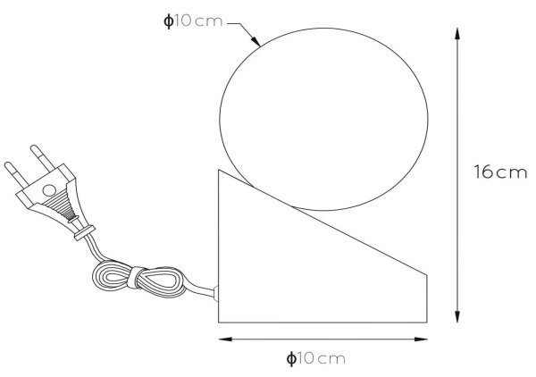 Lucide 45561/01/36 - Stolní lampa LEN 1xG9/33W/230V