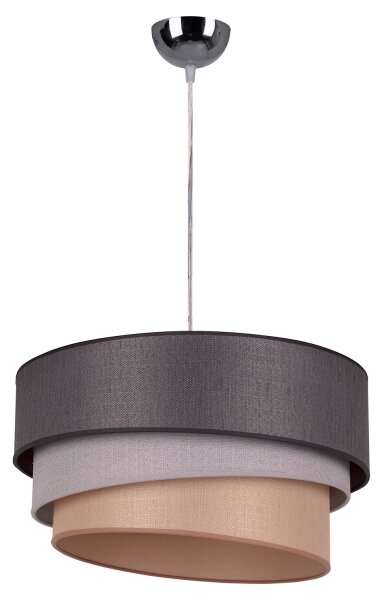 Duolla - Lustr na lanku TRIO 1xE27/40W/230V pr. 45 cm antracit/šedá/hnědá