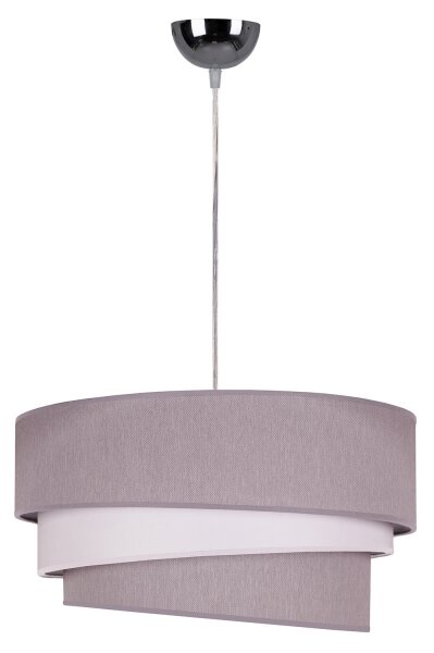 Duolla - Lustr na lanku TRIO 1xE27/40W/230V pr. 45 cm šedá/bílá
