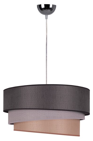 Duolla - Lustr na lanku TRIO 1xE27/40W/230V pr. 45 cm antracit/šedá/hnědá