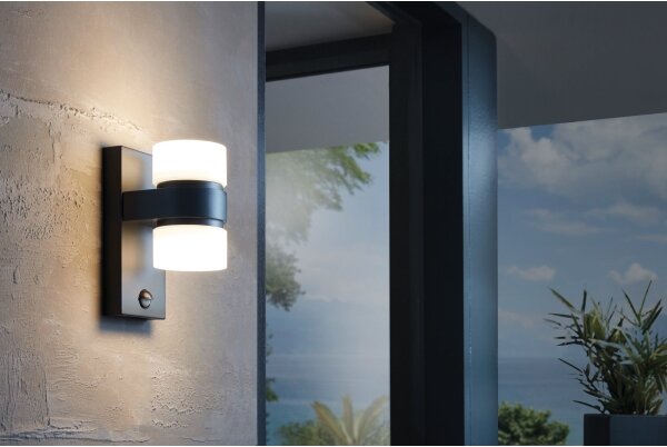 Eglo 96276 - LED Venkovní nástěnné svítidlo s čidlem ATOLLARI 2xLED/6W IP44