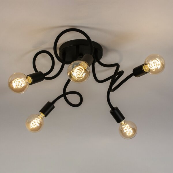Stropní černé svítidlo Flexi Bulb 5 Black (LMD)