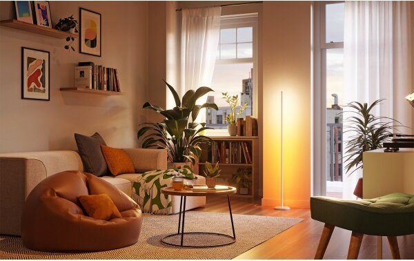 Nanoleaf NL7204K0201A070-LEDRGBW Stm. stoj. lampa 22W/230V 2200-6500K Wi-Fi bílá