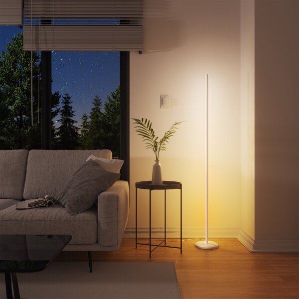 Nanoleaf NL7204K0201A070-LEDRGBW Stm. stoj. lampa 22W/230V 2200-6500K Wi-Fi bílá