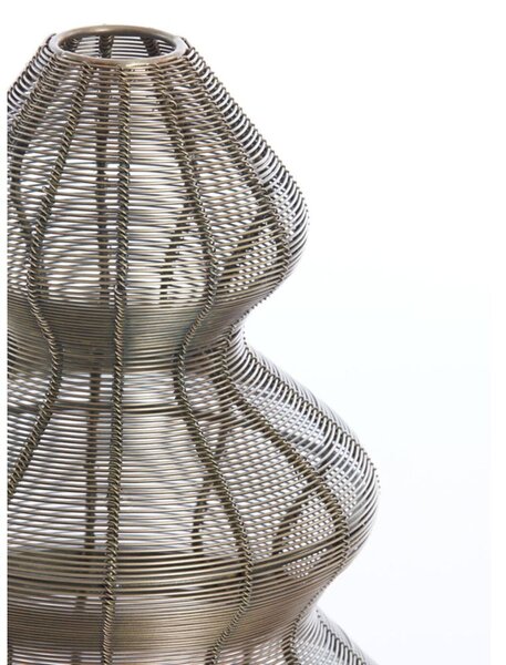 Bronzový antik kovový svícen vánoční stromek Tree - Ø 25*35 cm - Light & Living