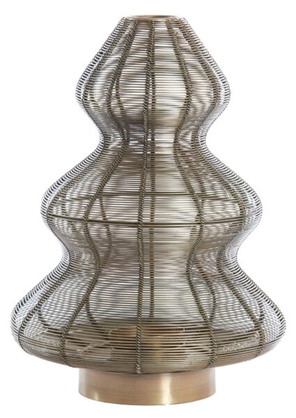 Bronzový antik kovový svícen vánoční stromek Tree - Ø 25*35 cm - Light & Living