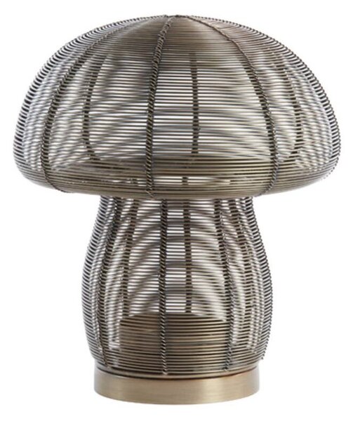 Bronzový antik kovový svícen houba Mushroom - Ø 20*24 cm - Light & Living
