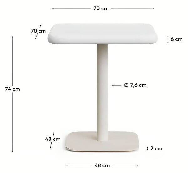 Kave Home Bistro stolek Dina 70 x 70 cm