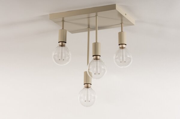 Stropní béžové svítidlo do kuchyně Flexform Quadro Bulb Accapulco Sand (LMD)