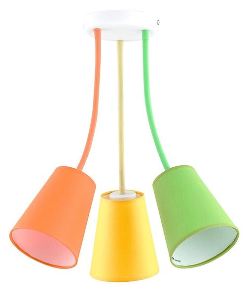 Lustr na tyči WIRE COLOUR 3xE27/60W/230V