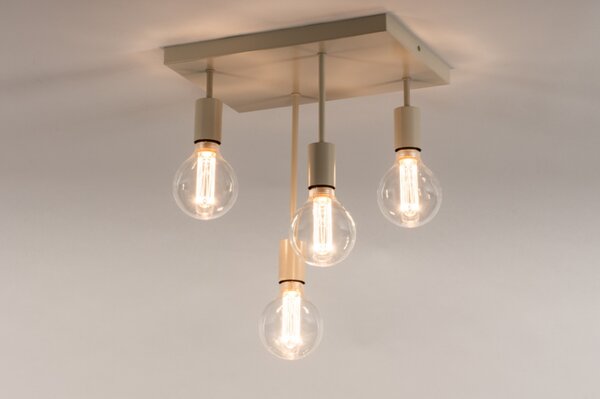 Stropní béžové svítidlo do kuchyně Flexform Quadro Bulb Accapulco Sand (LMD)
