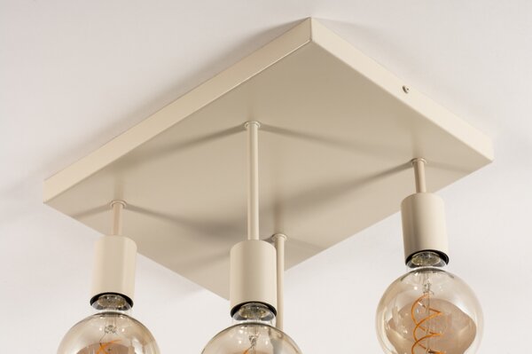 Stropní béžové svítidlo do kuchyně Flexform Quadro Bulb Accapulco Sand (LMD)