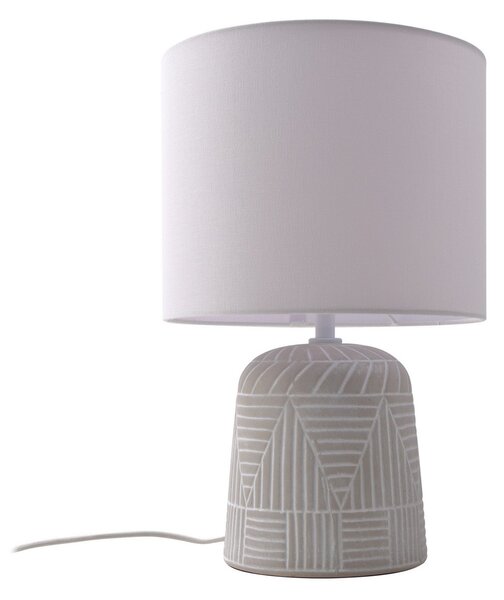 Stolní lampa Lindby, Thalassia, Bílá, Ložnice, Keramika, Venkovský / rustikální