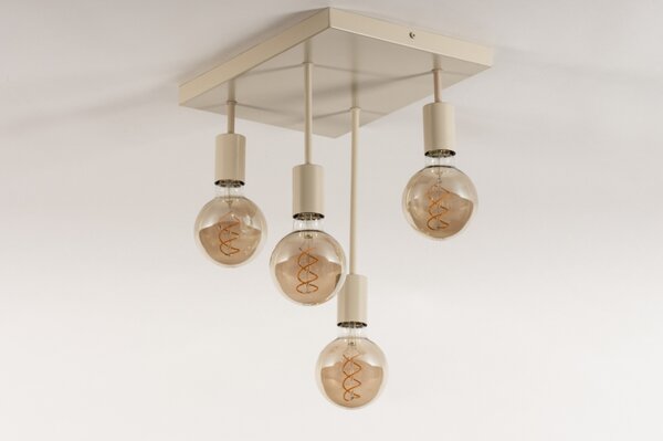 Stropní béžové svítidlo do kuchyně Flexform Quadro Bulb Accapulco Sand (LMD)