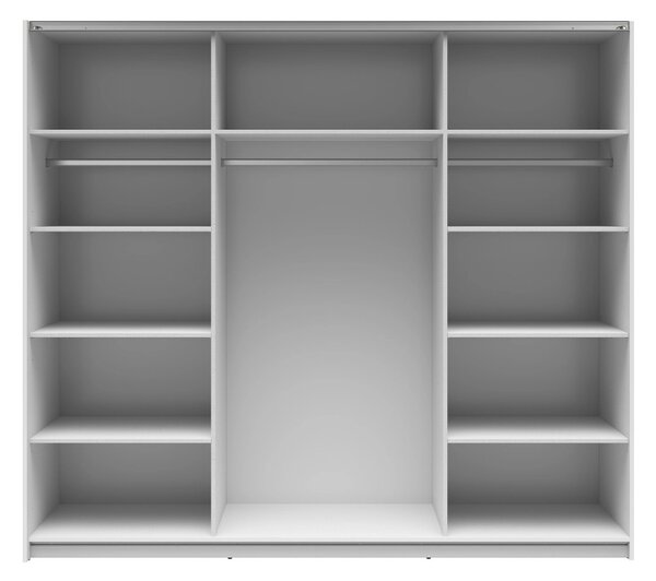 TETRIX šatní skříň SZF/220/2M, bílý lesk