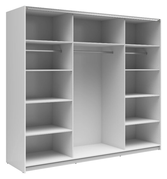 TETRIX šatní skříň SZF/220/2M, bílý lesk