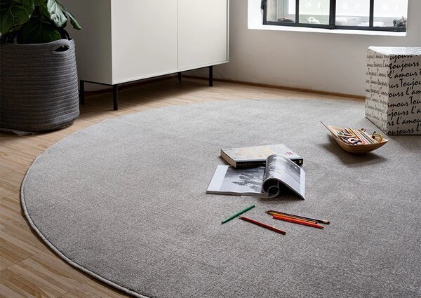 Connubia Kulatý koberec Vully, Ø240 cm, CB7277-C Barva: Grey (šedá), Rozměr: Ø240 cm