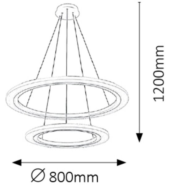 Rabalux 2429 - LED Lustr ADRIENNE LED/62W/230V stříbrná