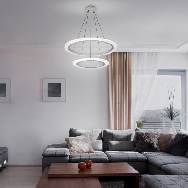 Rabalux 2429 - LED Lustr ADRIENNE LED/62W/230V stříbrná