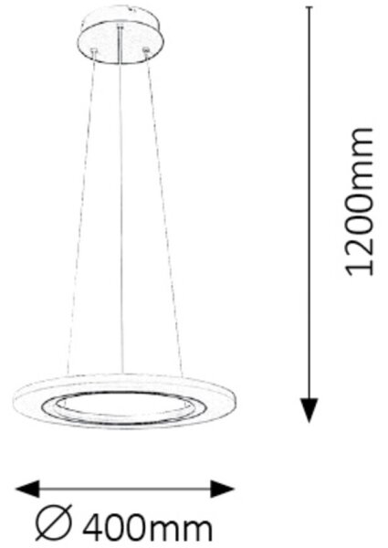 Rabalux 2428 - LED Lustr ADRIENNE LED/20W/230V stříbrná