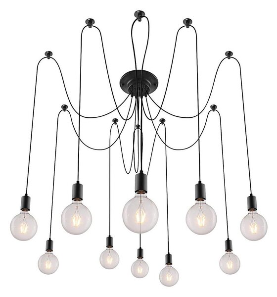Rabalux 2224 - Lustr CASPAR 10xE27/60W/230V černá