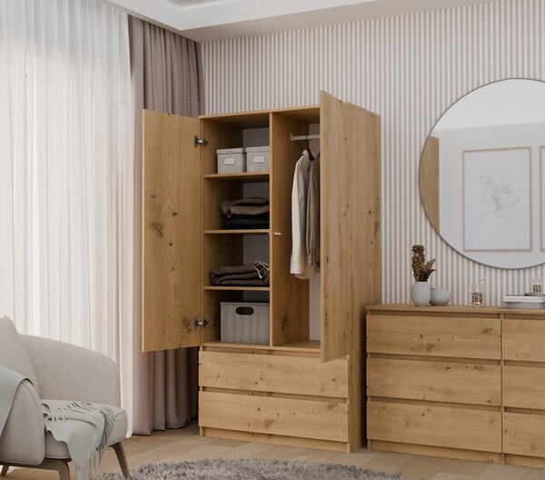 Šatní skříň MALWA SS-90 dub artisan