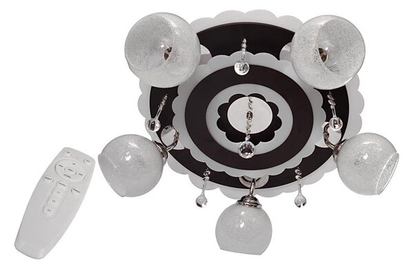 Bodové svítidlo ARONA 5xE27/15W/230V+LED černá