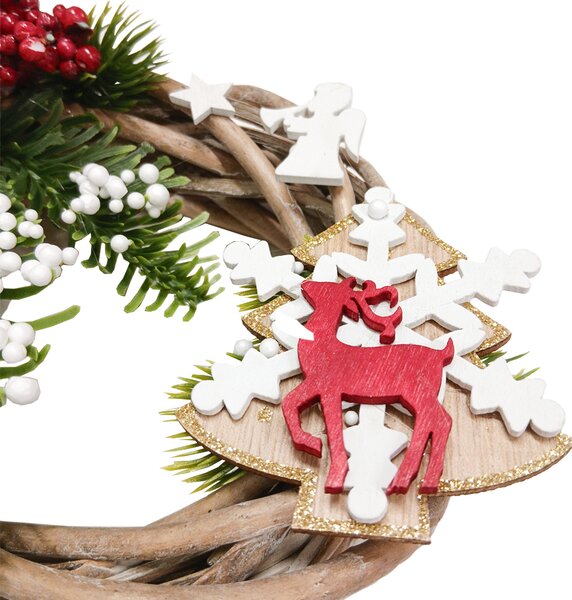 Vánoční dekorace Třpytivý pohádkový adventní věnec