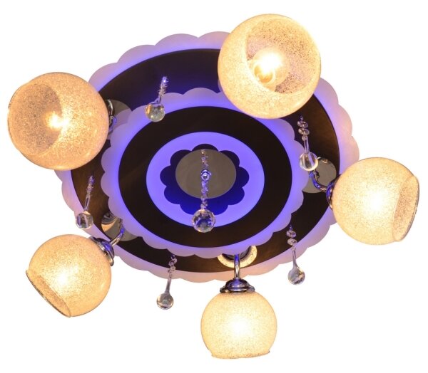 Bodové svítidlo ARONA 5xE27/15W/230V+LED černá