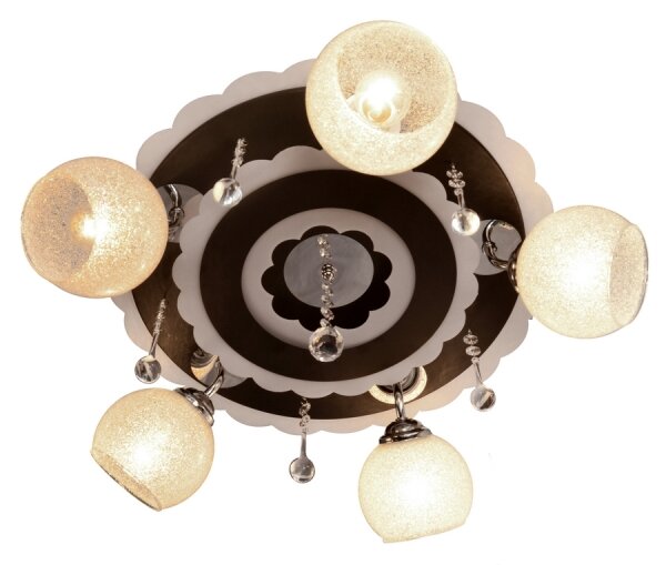 Bodové svítidlo ARONA 5xE27/15W/230V+LED černá