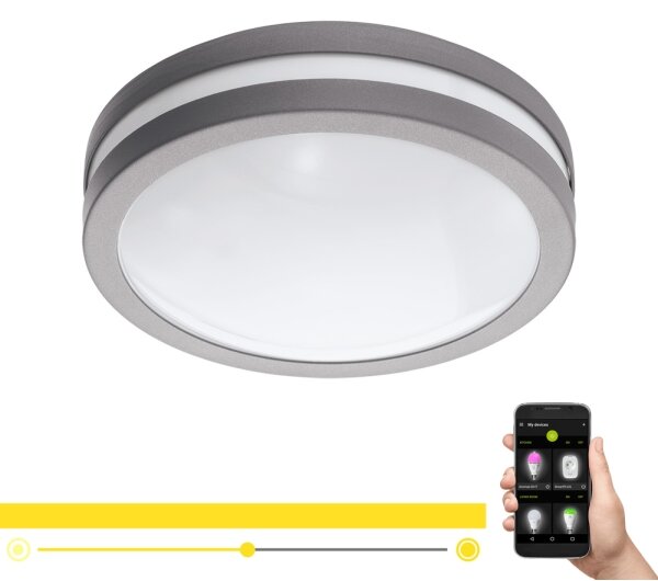 Eglo 97299 - LED Stmívatelné koupelnové svítidlo LOCANA-C LED/14W stříbrná IP44