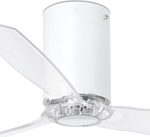 FARO 32039-Stropní ventilátor MINI TUBE VENTIL čirá pr. 128 cm +dálkové ovládání