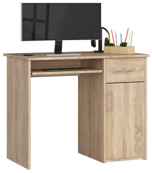 Ak furniture Volně stojící psací stůl Pin 90 cm dub sonoma