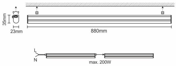LED Podlinkové svítidlo LED/12W/230V 4000K