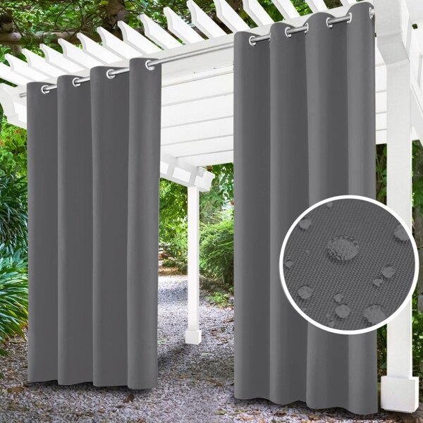 Zahradní závěs do altánku na kroužcích MIG23 tmavě šedý Barva Tmavě šedá Rozměry 155x180 cm