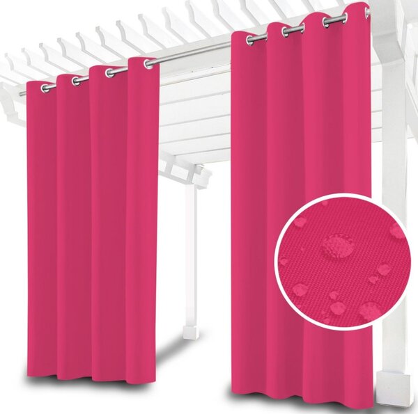 Zahradní závěs do altánku na kroužcích MIG34 fuchsie Barva Fuchsia Rozměry 155x180 cm