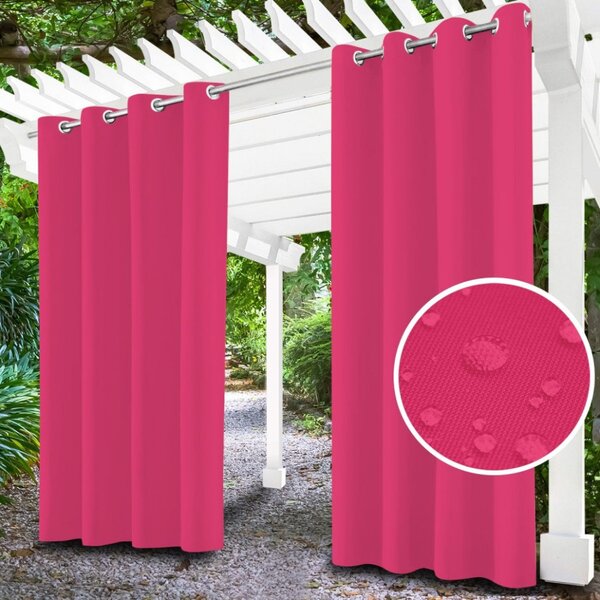 Zahradní závěs do altánku na kroužcích MIG34 fuchsie Barva Fuchsia Rozměry 155x180 cm